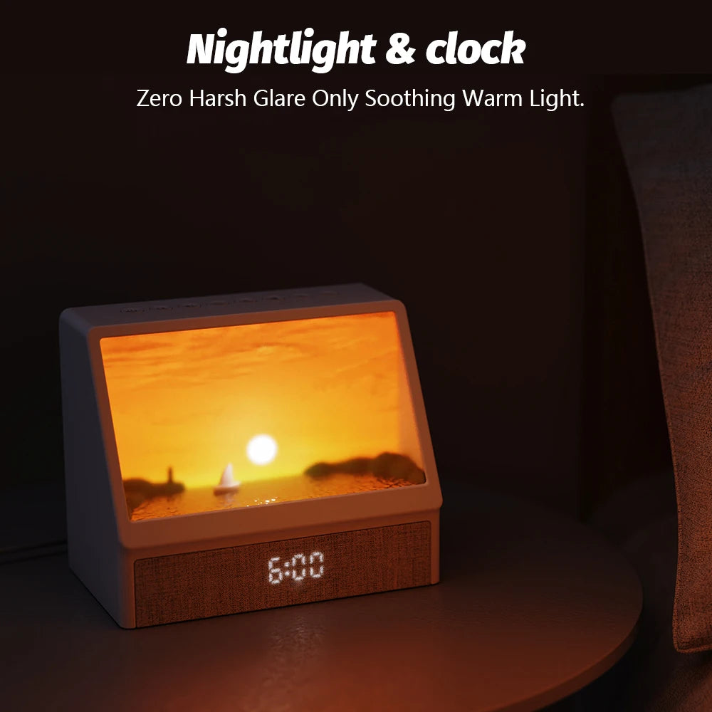 Sunrise Alarm Clock – Wake Up Light with White Noise & Dimmable Glow