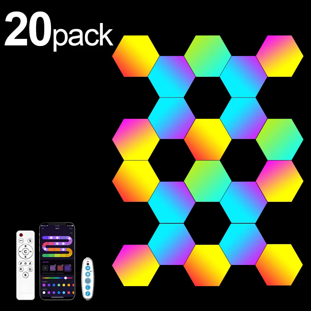 Smart Hexagonal RGB Wall Panels