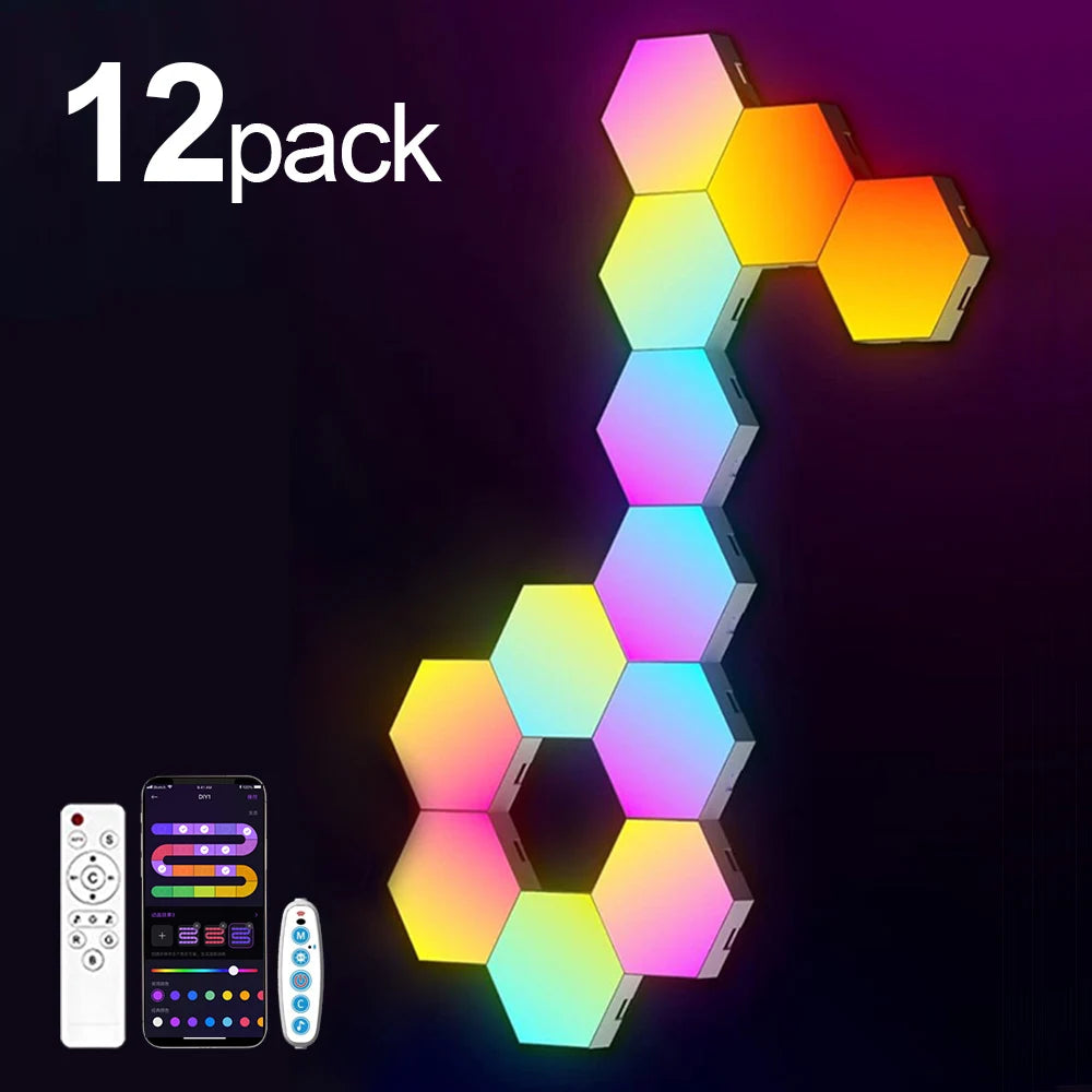 Smart Hexagonal RGB Wall Panels